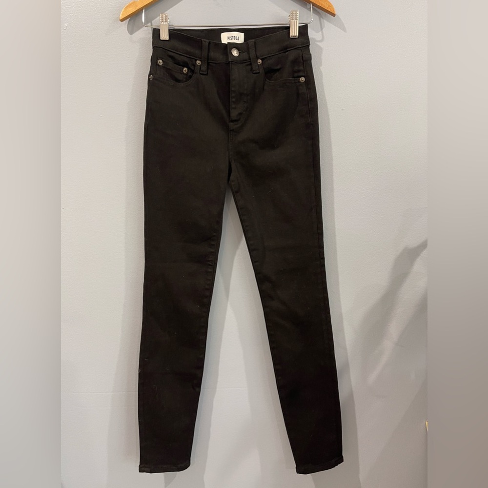 Pistola Black Straight Leg Jeans Size 25